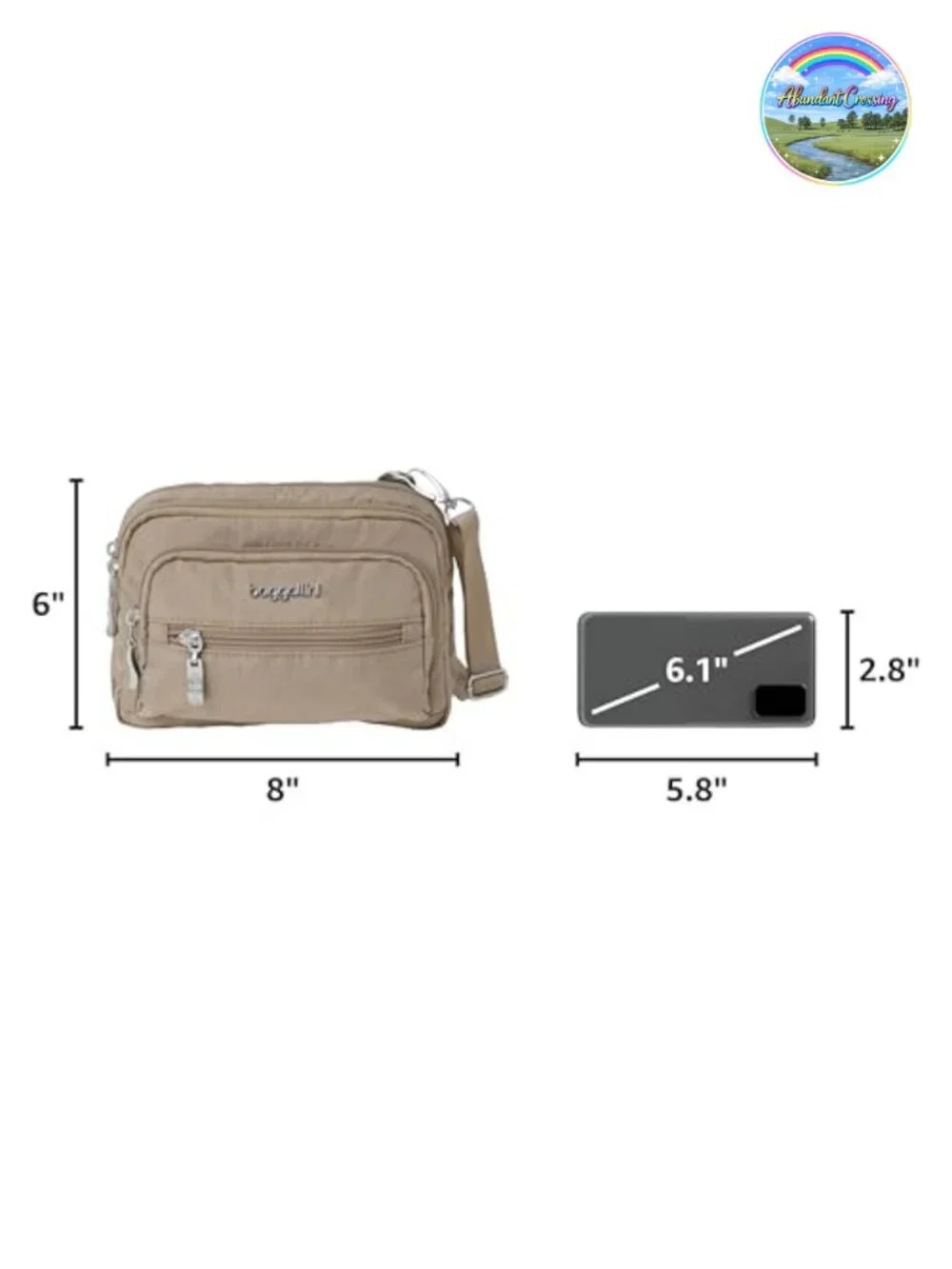 Convertible Crossbody Bag Fanny Pack Belt Bag Women Travel Purse